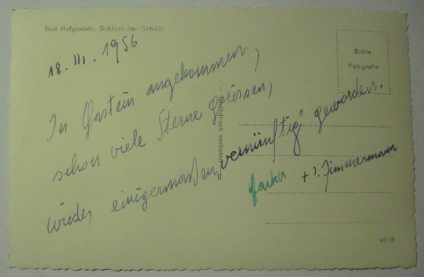 Ansichtskarte Bad Hofgastein, Schlossalm - Schilift (1956)